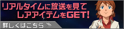 リアルタイムに放送を見てレアアイテムをGET!