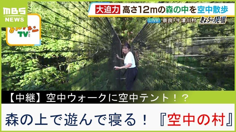 中継】フランスからやってきた『空中の村』で高さ12mの森の中を散歩