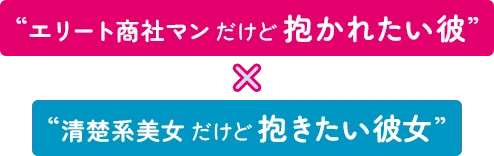 “エリート商社マンだけど抱かれたい彼”×“清楚系美女だけど抱きたい彼女”