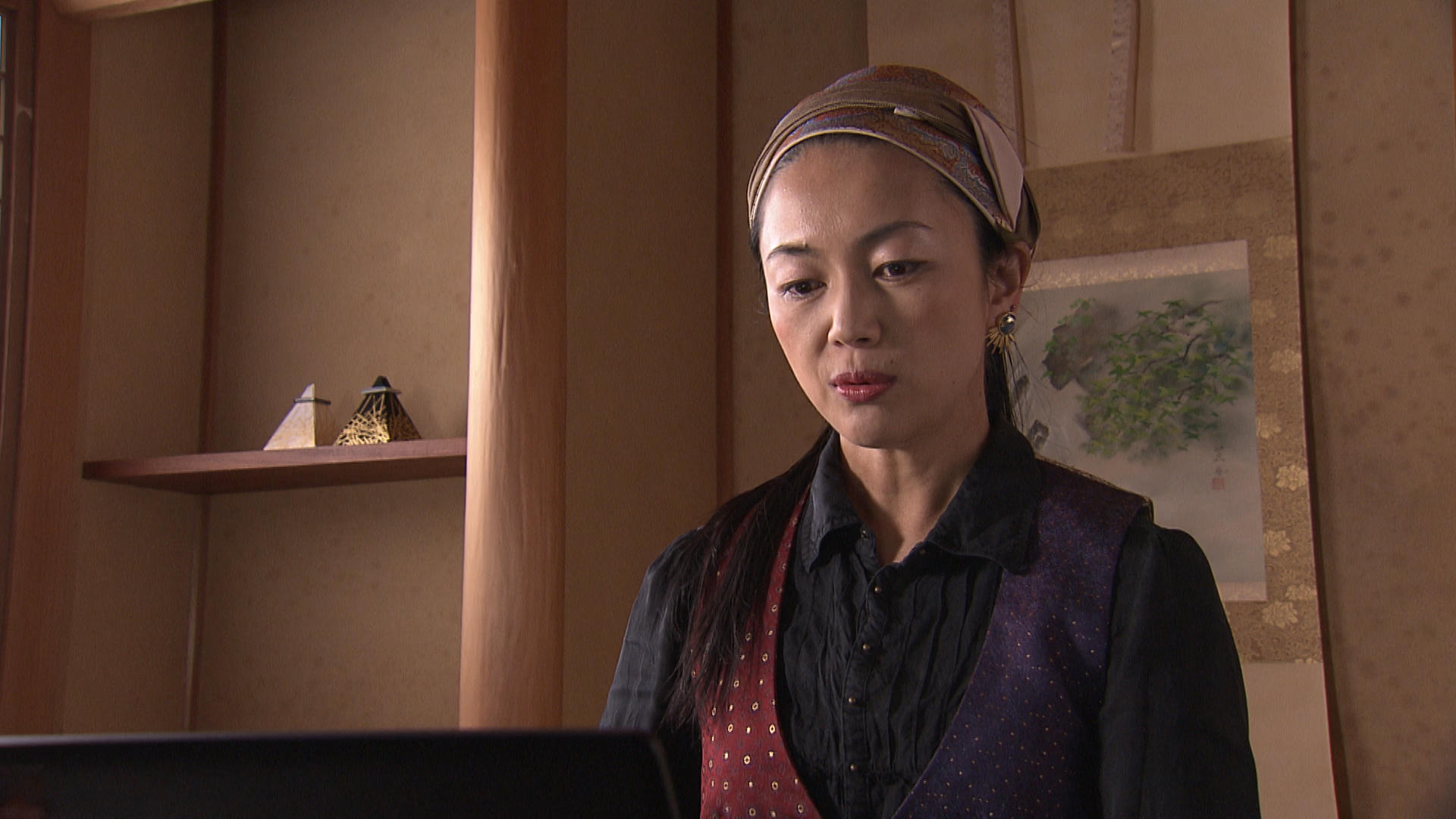 ★手織　本麻民芸染 手織 本麻民芸染の反物