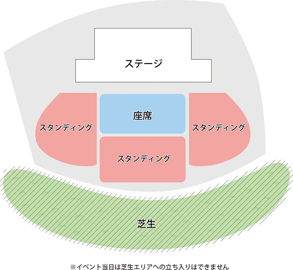 ※イベント当日は芝生エリアへの立ち入りはできません。